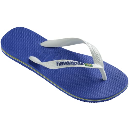 Havaianas Chinelo masculino com logotipo do Brasil, Azul marinho, 11-12