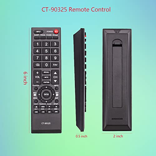 GHUST CT-90325 CT90325 Controle remoto de substituição para Toshiba TV 32L1300U 32L1350 32L1350U 32L
