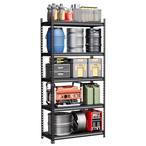 IDEALHOUSE 5-Tier Metal Shelving Unit with 3850 Lbs Capacity –