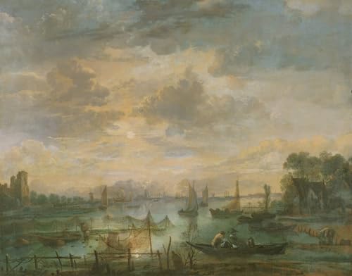Art Mural Scène au clair de lune grand poster vintage 60x90cm Aert Van Der Neer