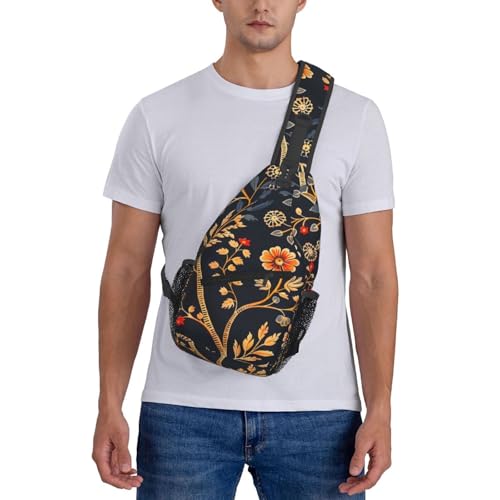 Bolso bandolera Ethnic Style Flower para mujer y hombre miniatura 7