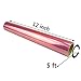 VVEEWUU Holographic Heat Transfer Vinyl Roll 12 Inches x 5 Feet Iron on Vinyl HTV for DIY T-Shirts or Fabrics (Holographic Pink)