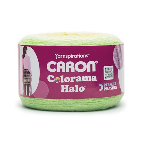 Caron Colorama Halo Perfect Phasing Ombre Yarn Cake, Yellow Grass, 1-Pack