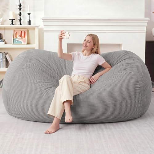 Image of 6FT Bean Bag Chair 6'Giant Bean Bag Chairs with Adults, Large Beanbag Chair