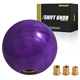 Somusen Purple Marbel Style Round Ball Shift Knob Acrylic 5 6 Speed Gear Shifter Knob with 3 Adapter