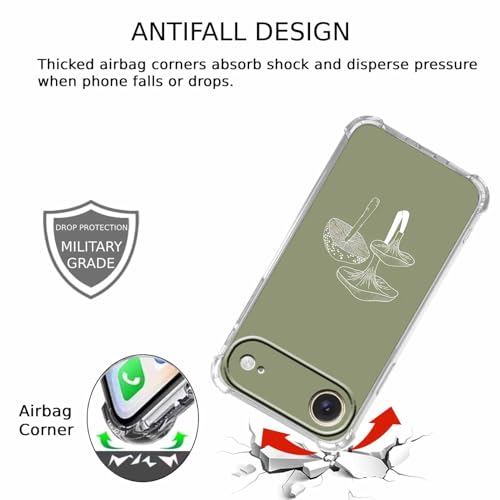 Coque iPhone 17 Air antichoc silicone souple motif végétal