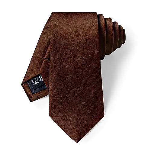Image of YourTies Skinny Ties for Men Satin 2.4 inch Slim Necktie with Pocket Square Tie Clip Set Solid Color Wedding Party Business