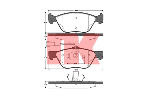 Preisvergleich Produktbild NK 221021 Bremsbelagsatz, Scheibenbremse