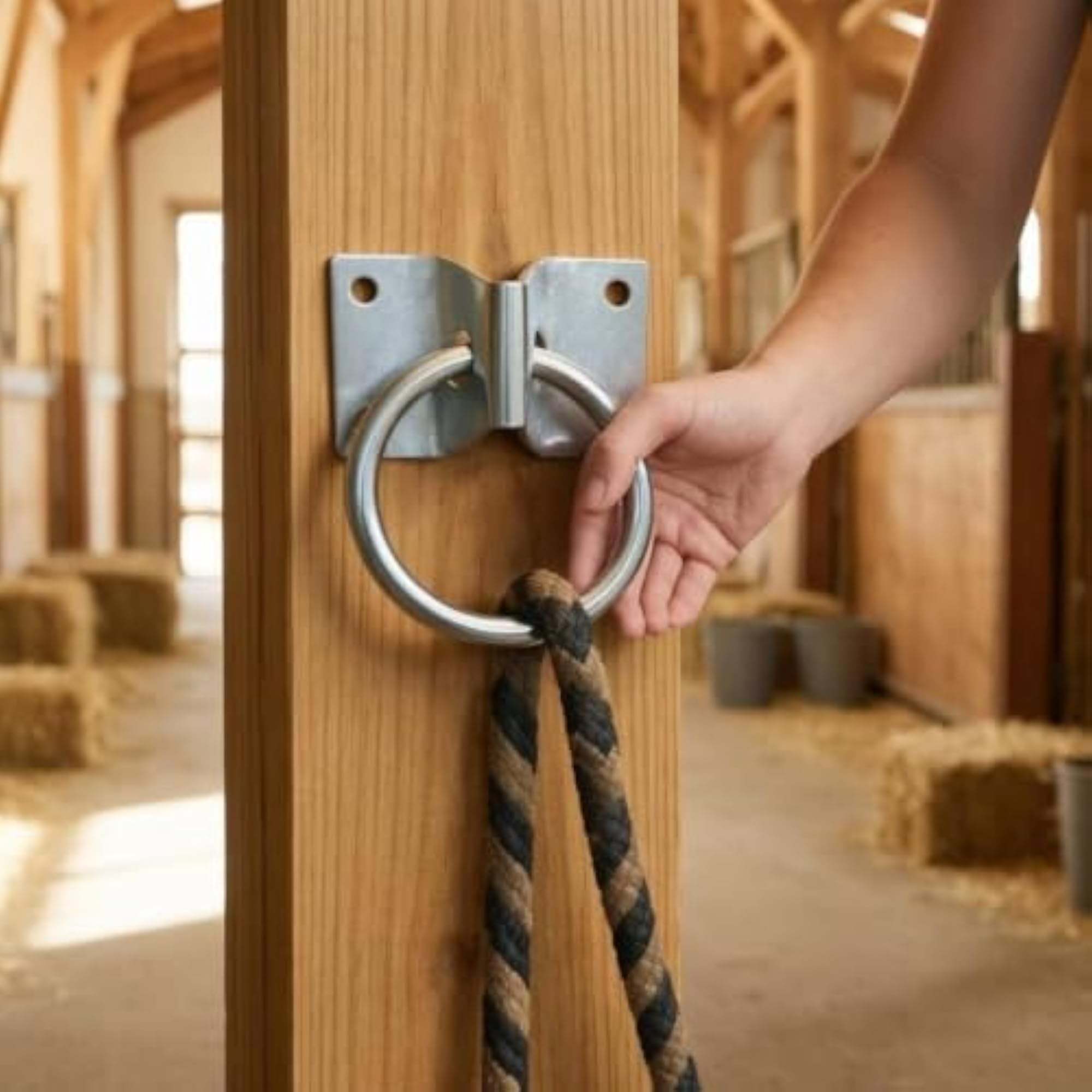 Rectangular Plate Wall-Mounted Loop Bracket for Leathercraft