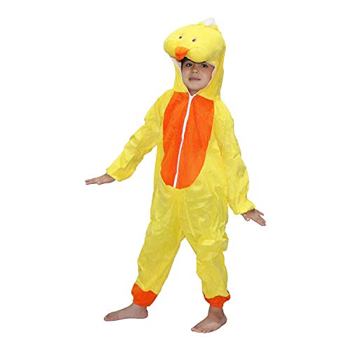 Image of Kaku Fancy Dresses Fleece Cartoon Costume -Yellow, 7-8 Years, For Boys & Girls