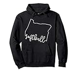State of Oregon Outline with Softball Script ACJ187b Pullover Hoodie