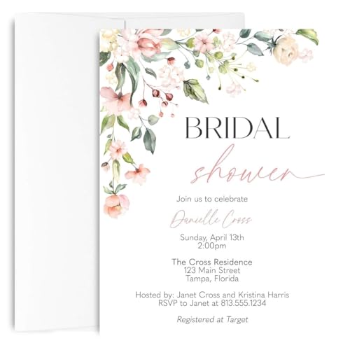 The Invite Lady Bridal Shower Brunch Invitations with Envelopes Personalized