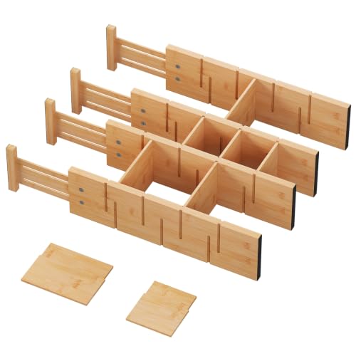 Deep-Drawer-Dividers-177-228IN-Bamboo-Drawer-Dividers-4-Pack Deep Drawer Dividers 17.7-22.8IN, Bamboo Drawer Dividers 4 Pack - Image 1