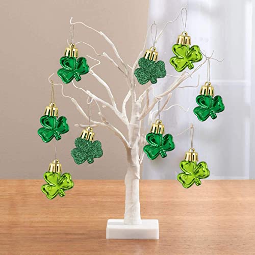 36Pcs St Patrick's Day Mini Shamrock Ornaments For Small Tree Decorations Good Luck Clover Hanging Bauble Green Trefoil Irish Ornaments For Saint Patrick's Day Tree Shelf Decor Party Favors Supplies #TOP1