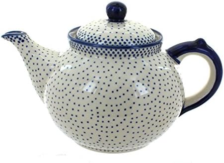 Blue Rose Polish Pottery Small Dots Teapot