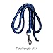 Yiju Horse Rope Leash with Bolt Snap, Braided Rope for Training, Blue 4Meters