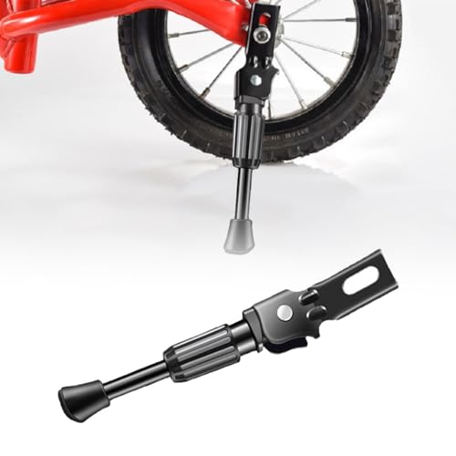TVETE 自転車 キックスタンド 16インチ サイドスタンド 子供用自転車適用 炭素鋼製 簡単取り付け 滑りにくく 座金付き