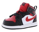 Jordan Baby Boy's 1 Mid (Infant/Toddler) Black/Fire Red/White 4 Toddler M