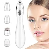 【4 austauschbar Reinigungsköpfe】4 Reinigungsaufsätze geeignet für mehrere Hautteile und verschiedene Hautprobleme wie grobe Poren, raue Haut, dunkle Haut, Mitesser, Akne usw.