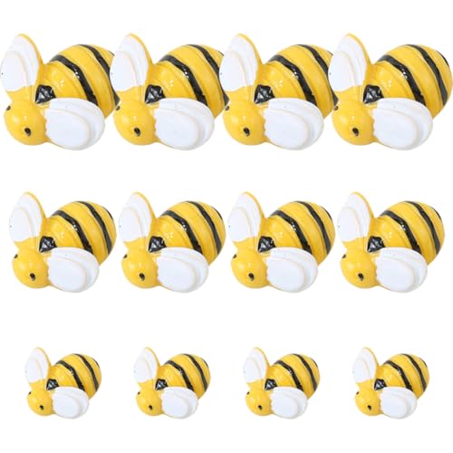 NUOBESTY 50piezas Mini Abejas De Resina Amarillas Para Decoración Diy De Fundas De Móvil Accesorios Pequeños Para Manualidades Material Ligero y Duradero Para Creatividad Personalizada