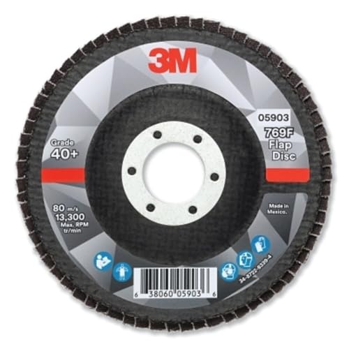 3M 405-638060-05903 4.5 x 0.87 in. 769F T27 40 Plus Grit Flap Disc by 3M - Used condition - US$26.98