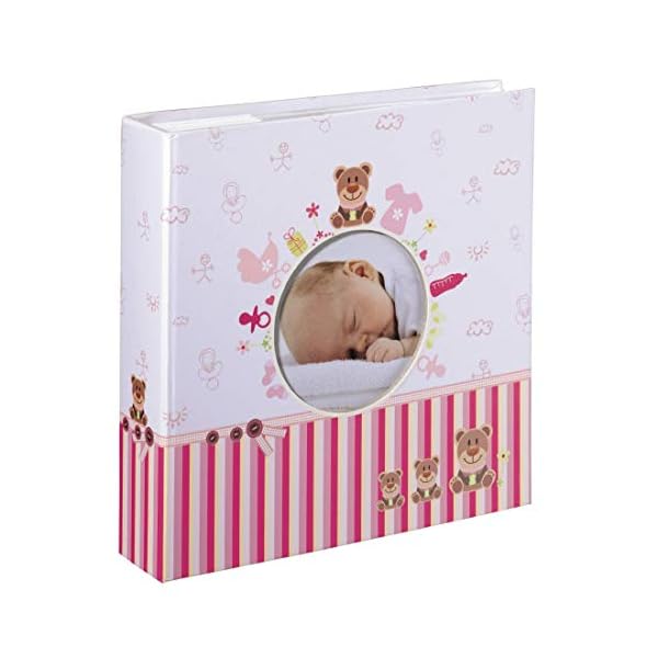 Hama Babyalbum Moni, Einsteckalbum für 200 Fotos im Format 10x15, Kinderalbum mit Beschriftungsfeld für Notizen und…