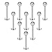 Ruifan 10PCS 16G 316L Stainless Steel 3mm Ball Labret Monroe Lip Ring/ Tragus/ Helix Earring Stud Barbell,10mm Bar Length Body Piercing Jewelry