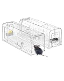Humane Mouse Traps, Mouse Traps Indoor for Home, No Kill Live Catch and Release Reusable Mice Traps, Small Rat Trap Catcher for House & Outdoors 2PCS