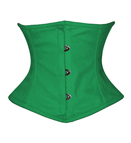 luvsecretlingerie Mujer 18 Acero Steampunk gótico Waist Trainer Algodón Corsé de Underbust Cintura Waist Cincher Shaper Bustier #8079-TC2