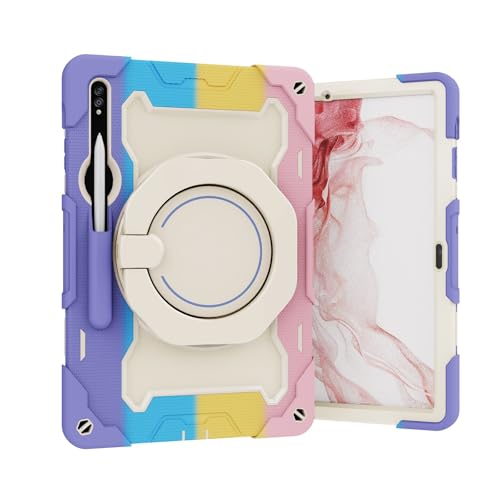 Protection Samsung Galaxy Tab S9 Plus ultra-résistante avec poignée rotative 360°