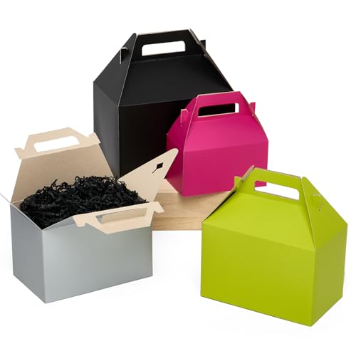 Paper Mart Food Boxes Hot Pink Gable Boxes 8 X 4-7/8 X 5-1/4 | Quantity: 100 Width 4 7/8