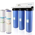 APEC Water Systems 3-Stage Whole House Water Filter System with Sediment, KDF and Carbon Filters (CB3-SED-KDF-CAB20-BB)