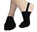 Halfsox-the Original Classic Sling-back No Show Half Socks (Small, Black) (One Pair)