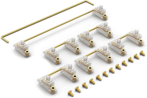 Glorious Kit estabilizador de teclado GSV2 para teclados mecânicos, fio dourado e polímero premium,