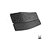 Logitech Ergo K860 Split Ergonomic Keyboard - Wireless Connectivity - Bluetooth/RF - 32.81 ft - 2.40 GHz - USB Interface - Windows, Mac OS - AAA Battery Size Supported - Black (Renewed)