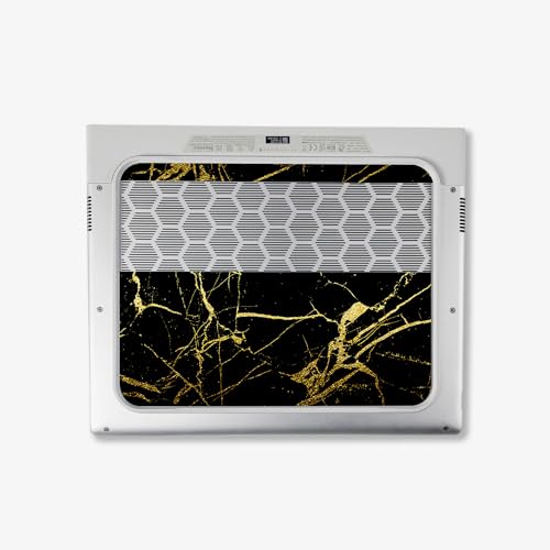 Image of MightySkins Skin Compatible with Alienware X14 R2 (2023) Full Wrap Kit - Black Gold Marble | Protective, Durable, and Unique Vinyl Decal wrap Cover | Easy to Apply & Change Styles | Made in The USA