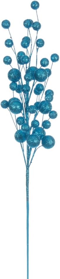 Vickerman 27" Turquoise Multi Ball Glitter Spray, 4 per Bag.