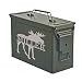 Custom Engraved Ammo Box Metal Ammunition Case Steel Storage Can Personalized Moose Hunting (30 Caliber, Green)