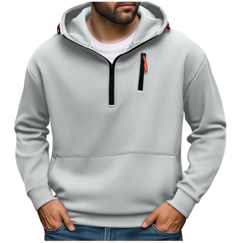 Oversized Sweatshirts for Men Quarter Zip Up Long Sleeve Hoodies Winter Casual Pullover Fall Outfits Clothes 2025