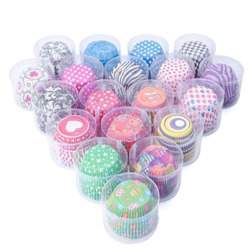 MAGICLULU 400pezzi Pirottini Per Cupcake Forma Di Fiore Pirottini Per Muffin Di Carta Porta Cupcake Per Decorare Feste e Contenere Snack