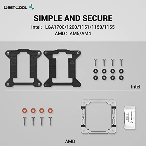 Deepcool Gammaxx Ag400 Cpu Air Cooler 220W Tdp 6Mm X 4 Nickel Plated Copper Heat Pipes Cpu Cooler With 120Mm Fan Pwm 2000Rpm 75.89Cfm For Intel Lga 1700/1200/1151/1150/1155 Amd Am5/Am4 #TOP5