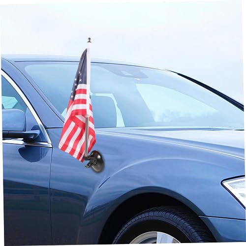 Baluue 1 Conjunto Suporte De Bandeira Com Ventosa Base De Mastro De Ventosa Suporte De Mastro De Ven