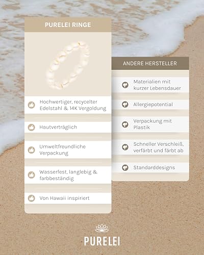 Purelei Pearly Anti Stress Ring – Elastischer Damenring aus schimmernden Süßwasserperlen – Wasserfeste Ringe – Modeschmuck für deinen individuellen Look