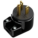USA 3-Prong Male AC Plug, Right Angle ETL Nema 6-20P 3 Pole DIY Rewirable, 20A 250V USA 3Pin AC Connector, 8 Direction Rotatable