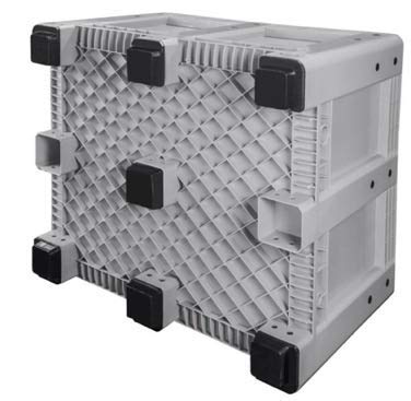 BP Bigbox Boîte à palettes 1200 x 1000 x 760 mm avec couvercle fermé à 4 pieds Volume 570 l