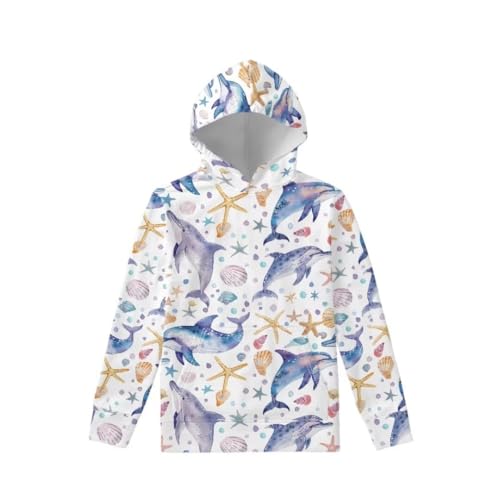 Long Sleeve Pullover Hoodies For Boys Girls Holiday Casual Hooded Sweatshirt With Pocket