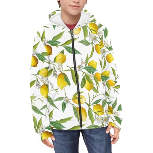Image of Unisex Zipper Sweatshirt Boys Girls Hooded with 2 Pocket Pullover Hoodies for 6-16Y Kids