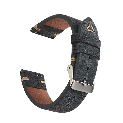 WOUKUP Quick Release Suede Leather Watch Bands Vintage Watchband for Men Watch Strap 18mm 19mm 20mm 21mm 22mm 24mm