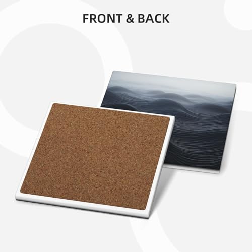 Dessous de verre noirs profonds en céramique pour sublimer votre table basse - 4