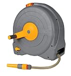 HOZELOCK - Freestanding Fast Reel 40m : Supplied Assembled with 40m + 2m of Feeder Hose, Integrated Automatic Hose Guidance System: Ready to Use [2494R0000], Green